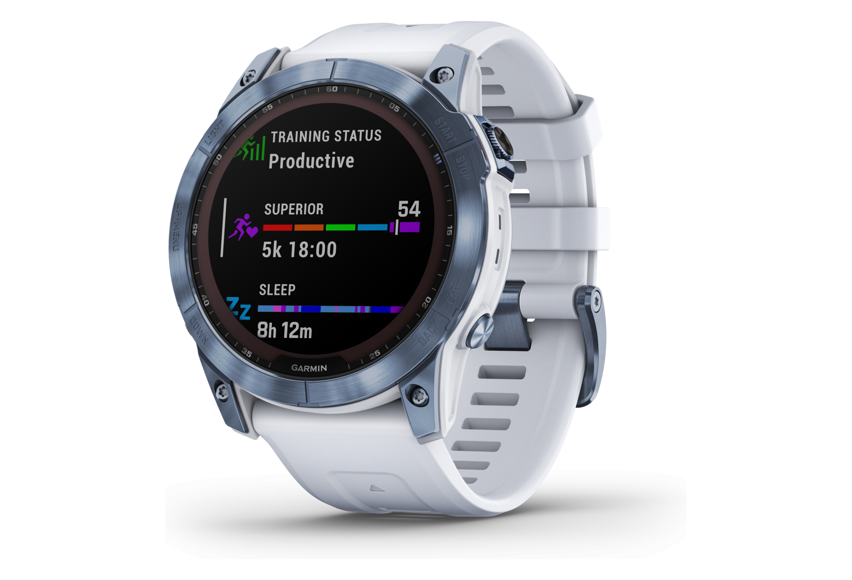 Garmin Fenix 7X Sapphire Solar Bleu Cobalt / Blanc – Image 2