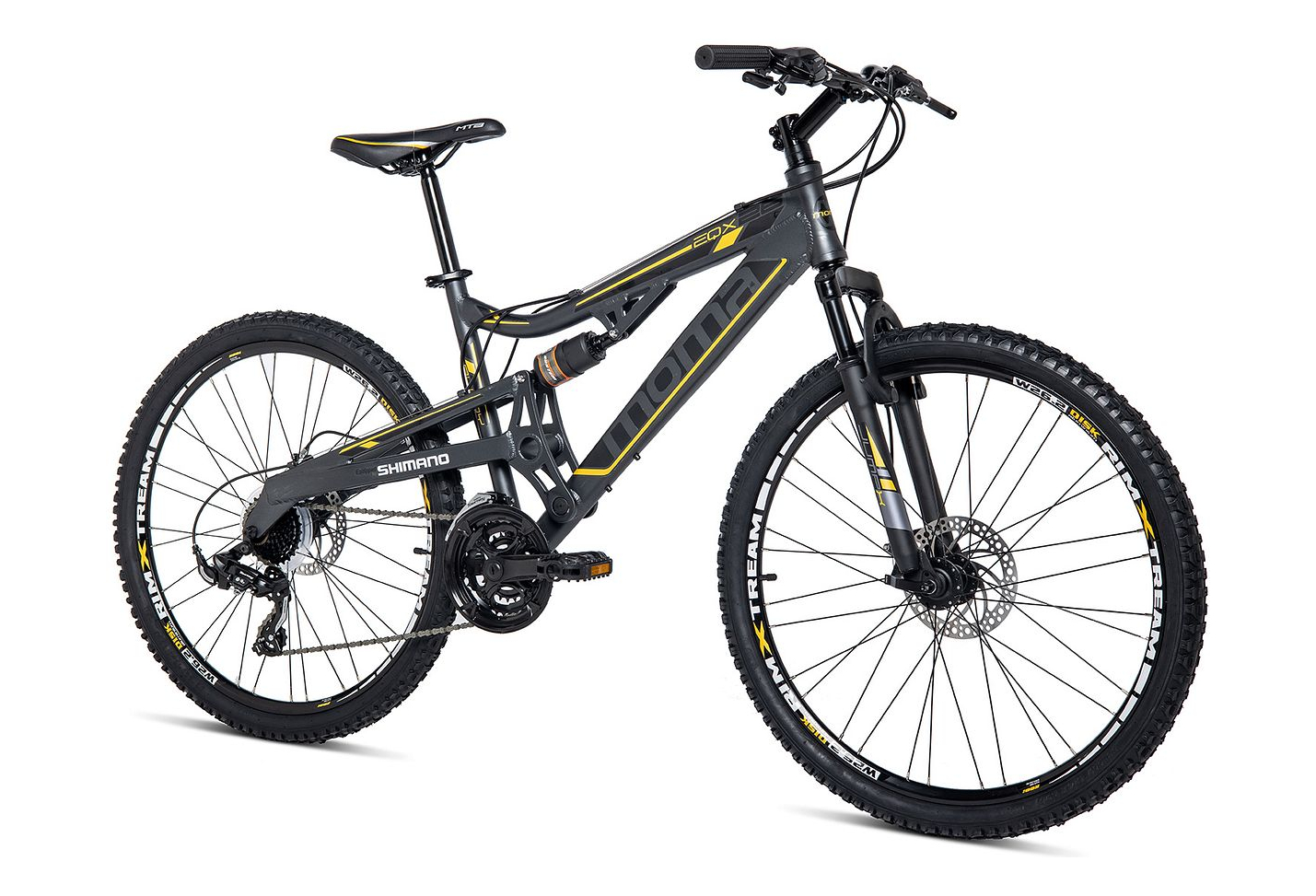 Moma Bikes EQX 26 5.0 Aluminium. SHIMANO 24V Freins a Disque Double Suspension – Image 2